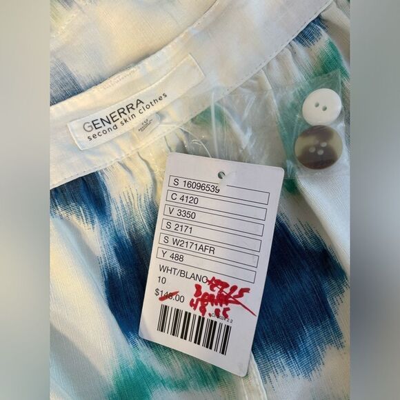 NWT GENERRA Second Skin mini skirt blue/green 10 - Picture 6 of 8